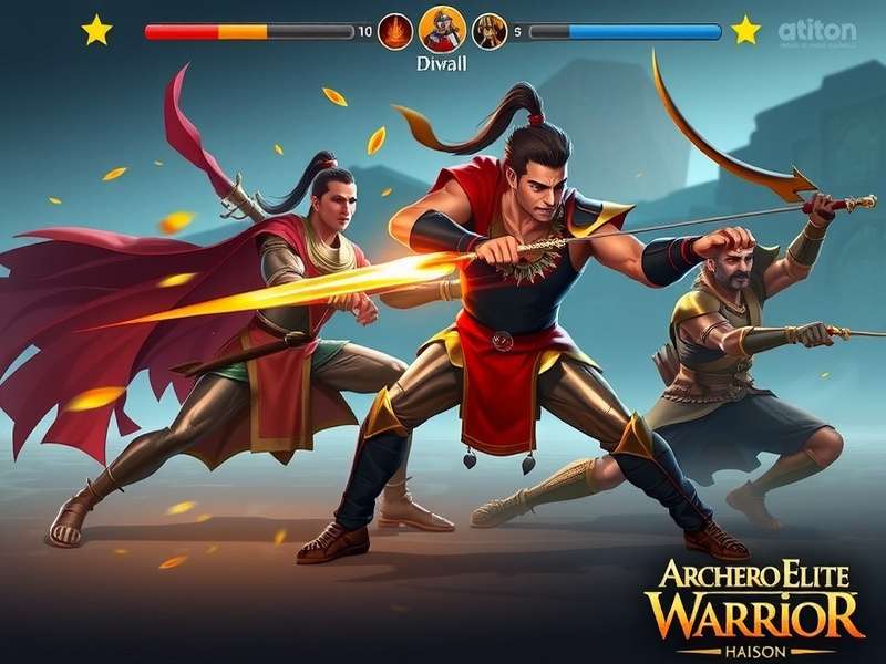 Archero Elite Warrior gameplay screenshot showing combat